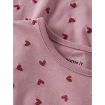 NAME IT Kjole Glitter Vivian Lilas Red Hearts